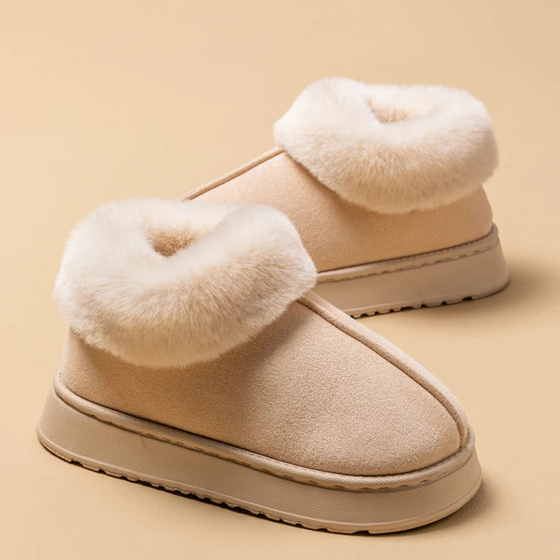 Women’s Winter Slippers – Plush Fleece Lined, Non-Slip Indoor House Shoes, Soft Sole | UniqSnaz