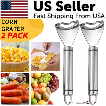 Dual Corn Kernel Stripper Tool Stainless Steel