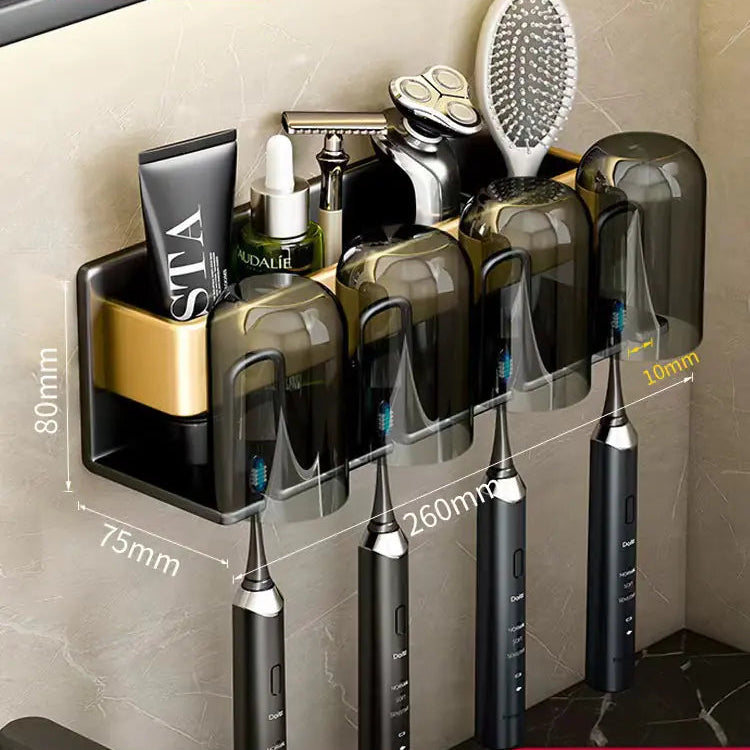 Bathroom Wall Organizer for Toothbrush & Cup