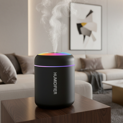 180ML Mini Ultrasonic USB Humidifier & Aroma Diffuser – Silent Mist Maker for Home, Car & Bedroom