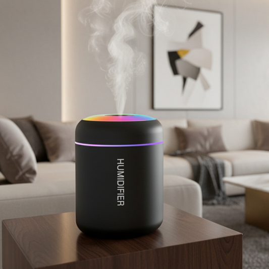 180ML Mini Ultrasonic USB Humidifier & Aroma Diffuser – Silent Mist Maker for Home, Car & Bedroom