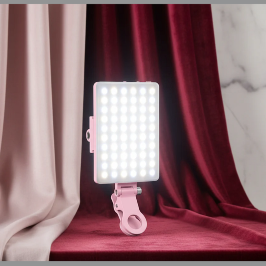 Dual-Clip Selfie Light for Phone, Laptop & Tablet – 3-Mode Adjustable LED Ring Light