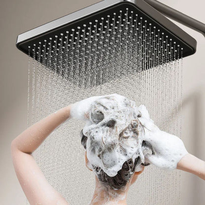 Multifunction Bathroom Shower System Set – Hot & Cold, Rotary Knob, Pressurized Aluminum, Gunmetal Gray | UniqSnaz
