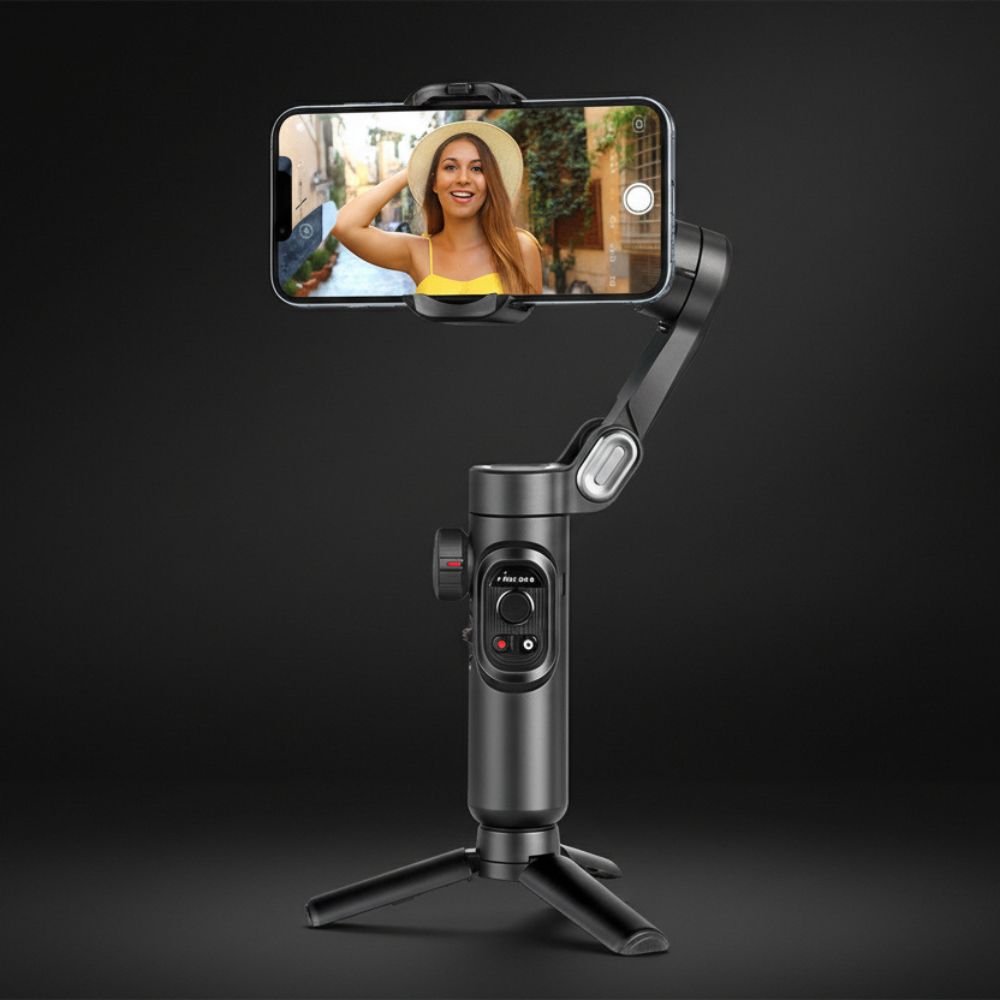 AOCHUAN 3-Axis Handheld Gimbal Stabilizer for Smartphone – Face Tracking, Fill Light, Vlog Smart XE | UniqSnaz