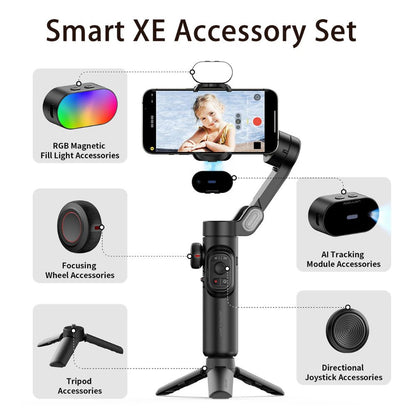 AOCHUAN Smart XE Accessory Set – Tripod, Fill Light & AI Tracking Module for Gimbal Stabilizer | UniqSnaz