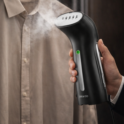 360° Anti-Spill Travel Clothes Steamer – Ultra-Fast Heat-Up, Portable & Powerful Wrinkle Remover