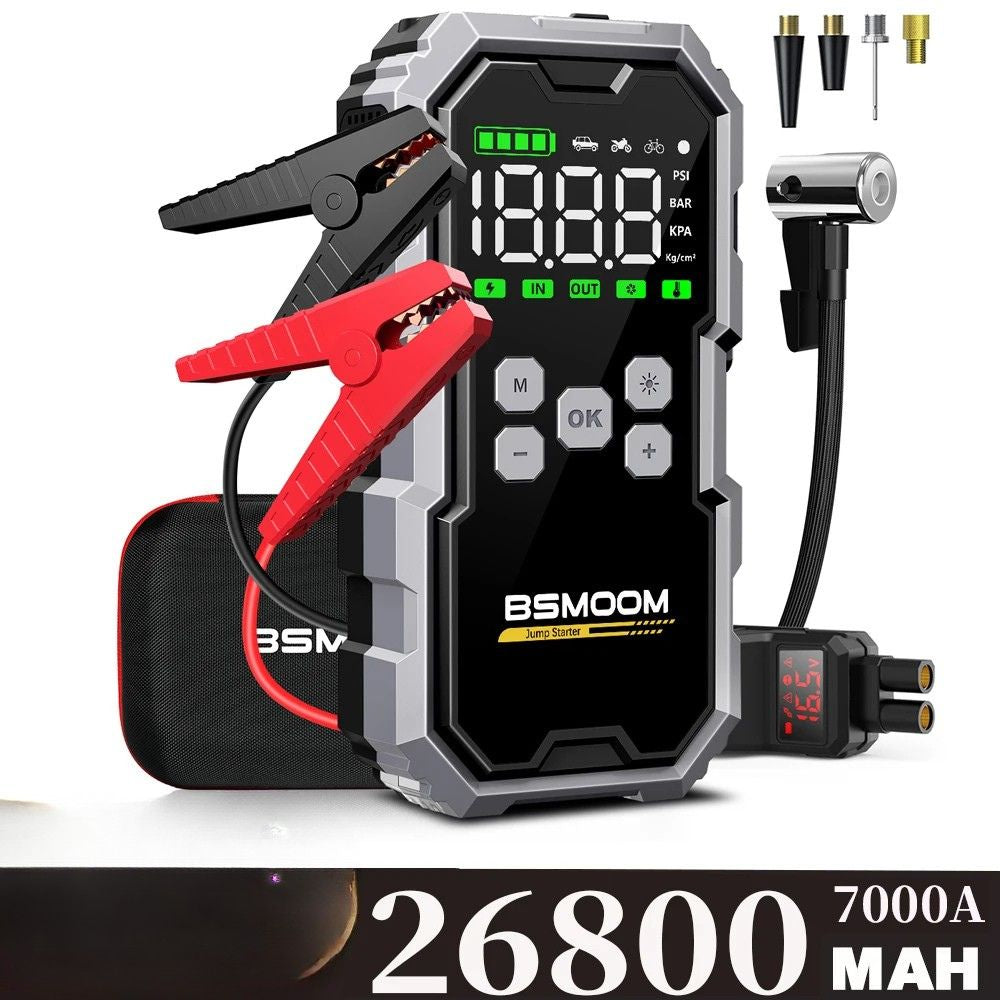 BSMOOM 7000A Car Jump Starter with 150PSI Air Pump – Portable Power Bank, Emergency Booster | UniqSnaz