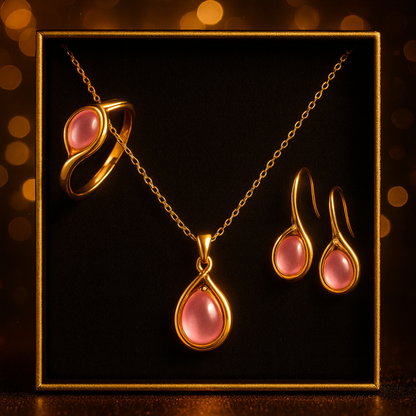 Nature’s Whisper Rose Quartz Drop Earrings – Elegant Natural Stone Jewelry