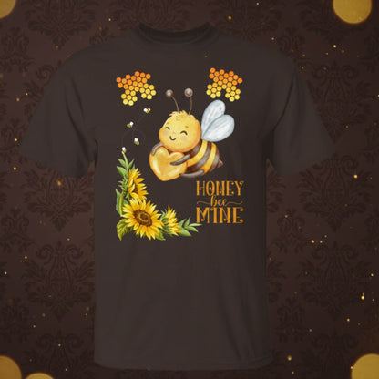 Honey Bee Mine Cute Bee Valentine’s T-Shirt – Romantic Honey Bee Love Shirt
