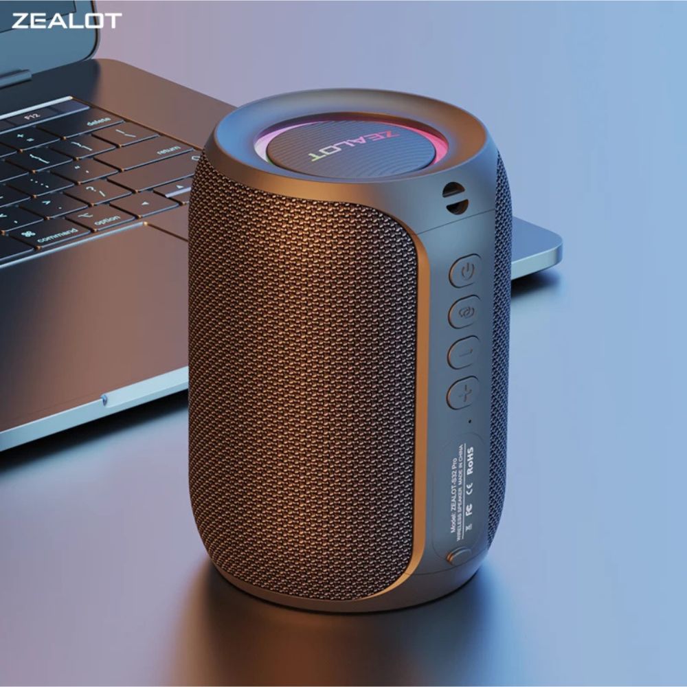 Zealot-S32PRO Powerful Bluetooth Speaker – Bass Wireless, LED Light, Waterproof Outdoor Subwoofer | UniqSnaz