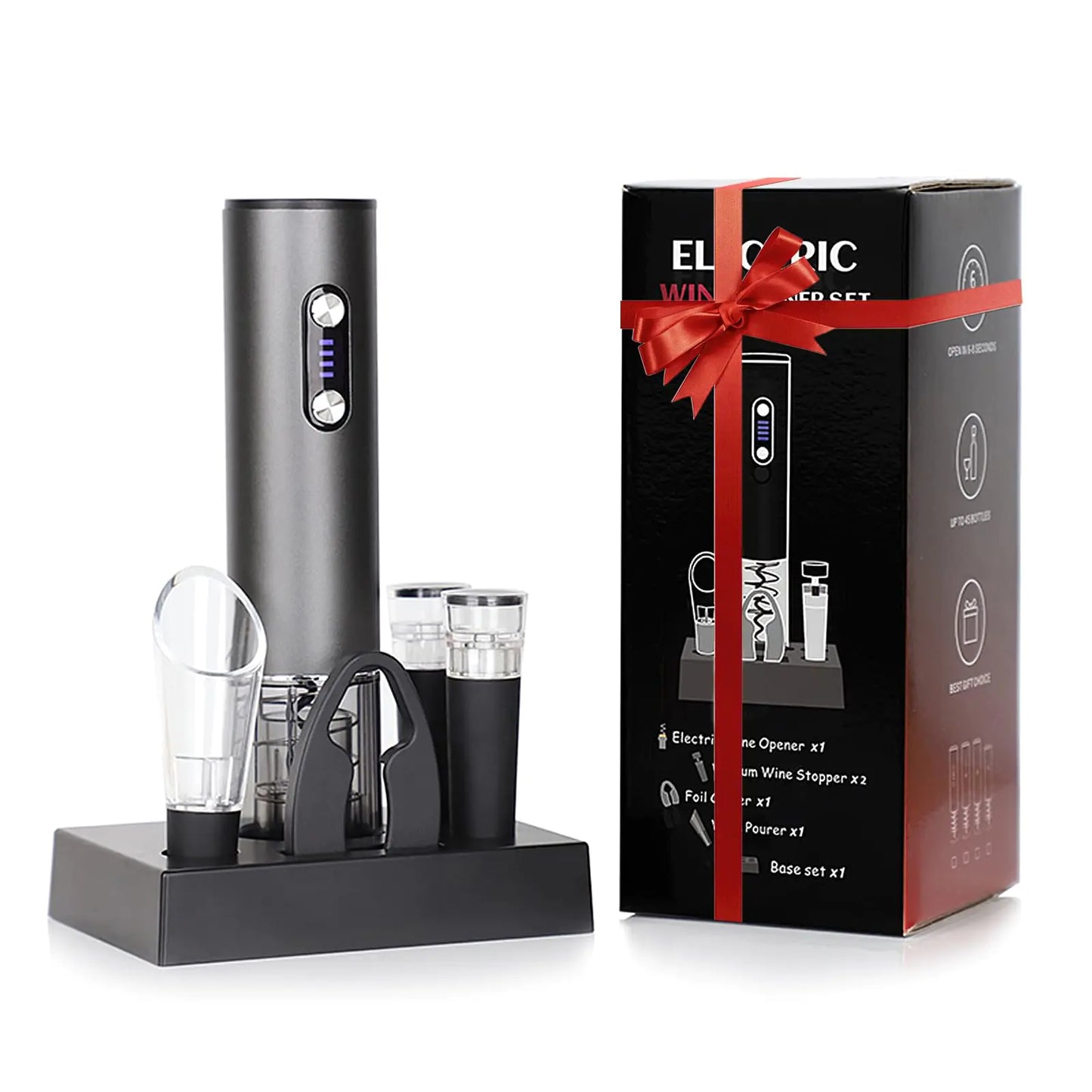 Rechargeable Electric Wine Opener Kit with Accessories