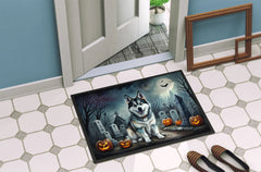 Malamute Halloween Welcome Mat