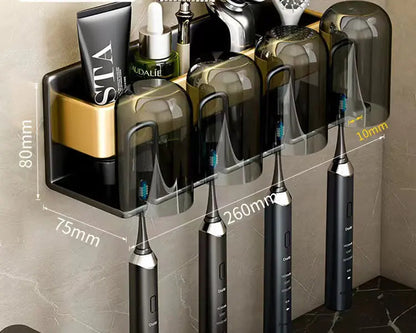 Bathroom Wall Organizer for Toothbrush & Cup