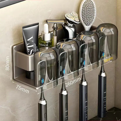 Bathroom Wall Organizer for Toothbrush & Cup