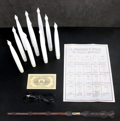 Magic Glow Floating Candles with Wand Remote – Flameless LED Halloween & Party Decor