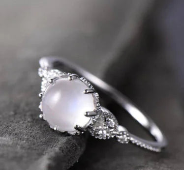 Lunar Glow Moonstone Ring for Women