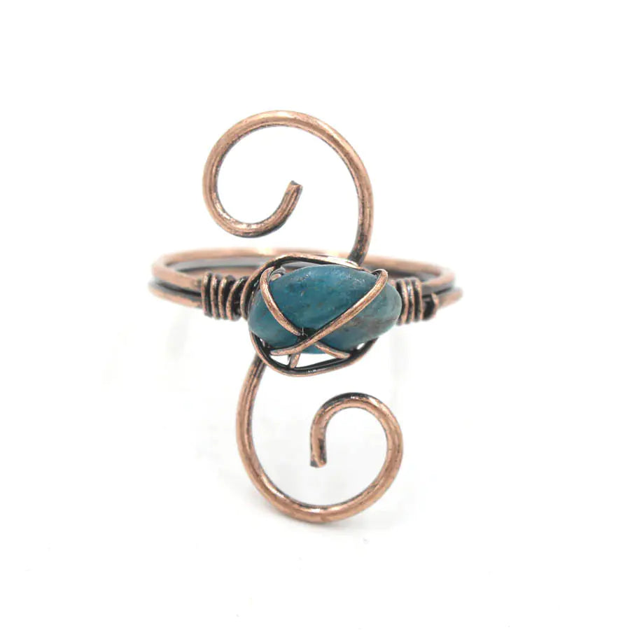 Copper Stone Crystal S-Ring