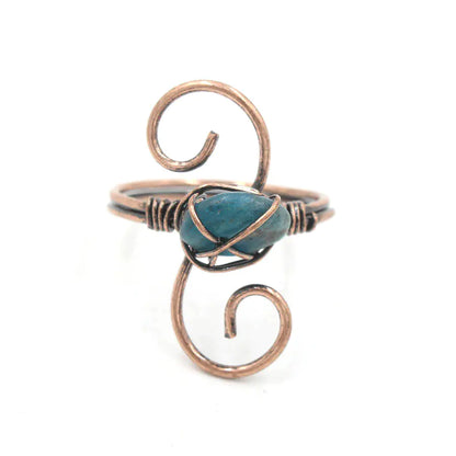 Copper Stone Crystal S-Ring