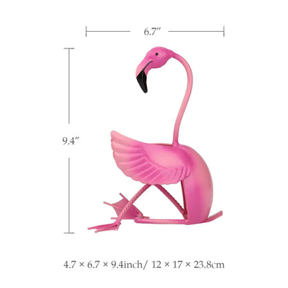 Flamingo Iron Wine Holder - Elegant Home Decor