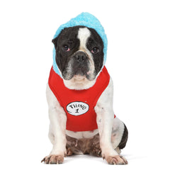 Dr. Seuss Cat in the Hat Thing 1 Dog Costume – Funny Halloween Outfit for Pets (Small)