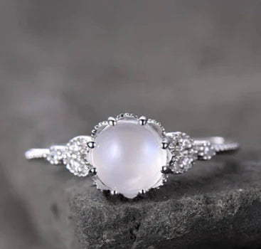 Lunar Glow Moonstone Ring for Women