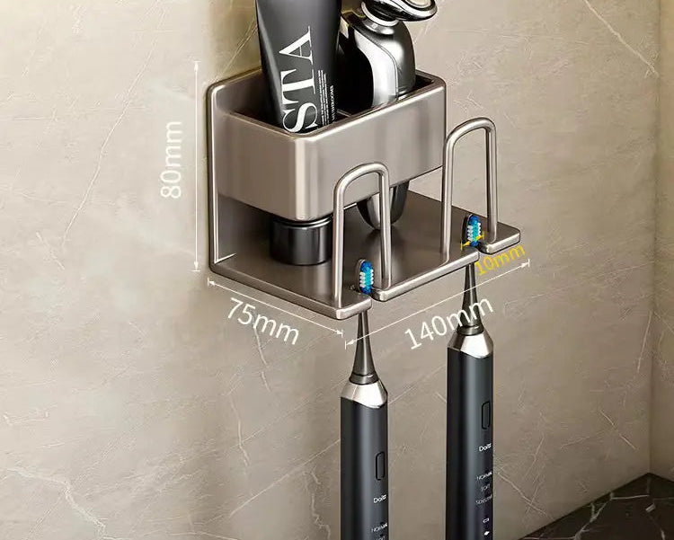 Bathroom Wall Organizer for Toothbrush & Cup