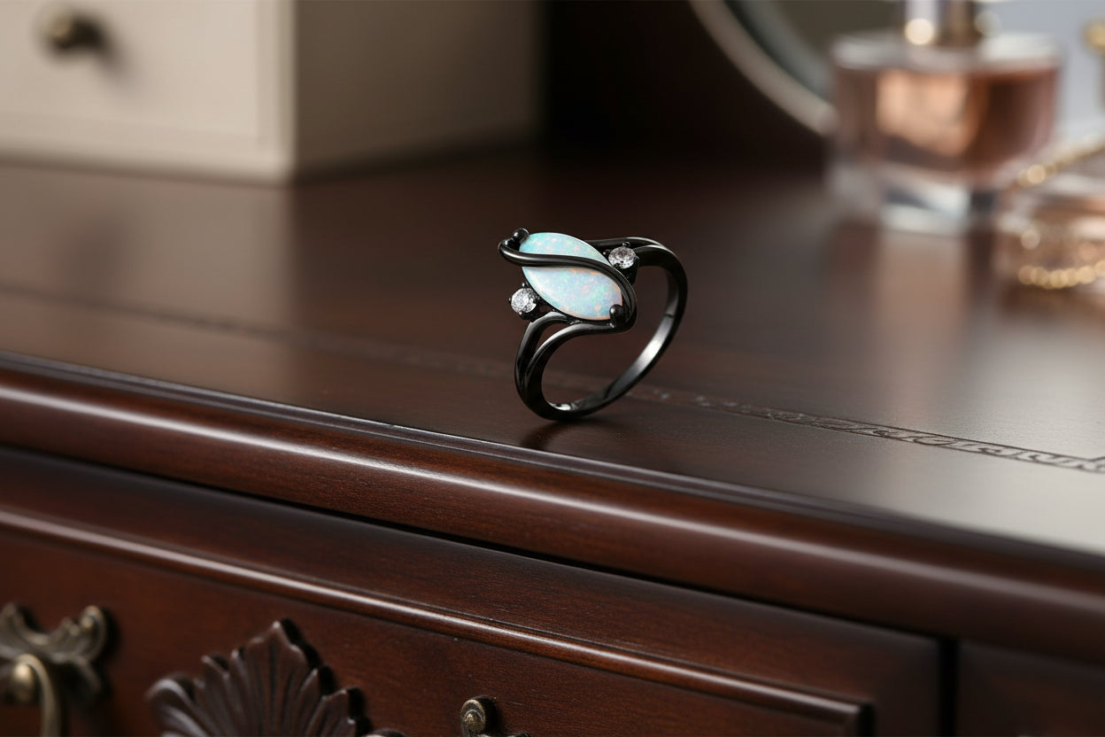 Opal Elegance Marquise Ring