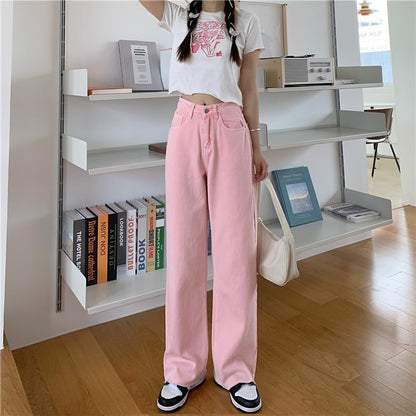 Chic High Waist Wide Leg Jeans