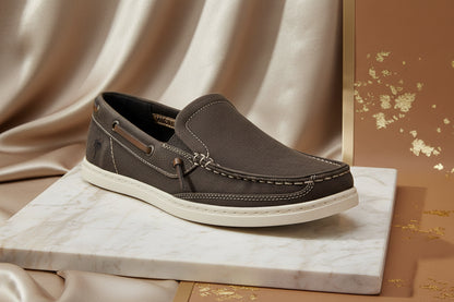 Margaritaville Men’s Dockside Boat Shoe – Beach-Inspired Canvas Slip-On