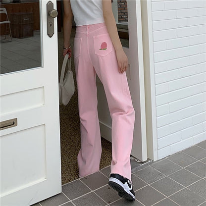Chic High Waist Wide Leg Jeans