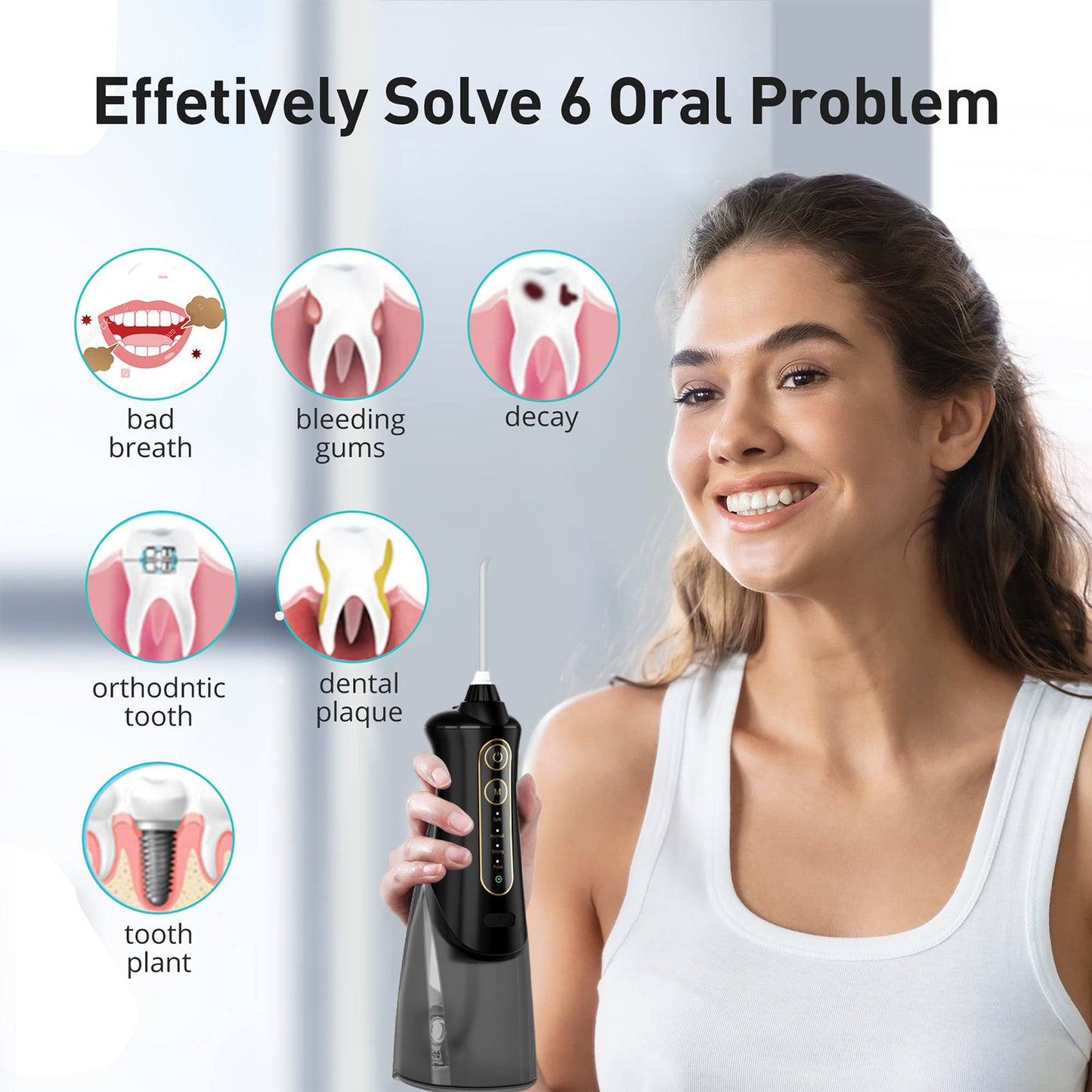Cordless Oral Irrigator – Portable Water Flosser for Deep Teeth Cleaning