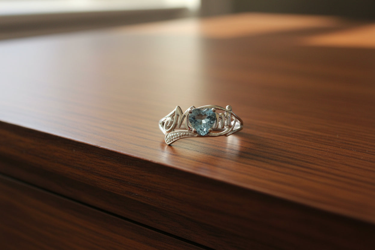 Elegant Opal Heart Ring