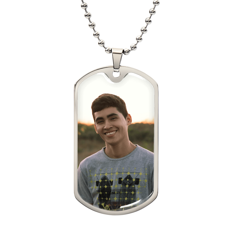 “To My Son” Dog Tag Necklace – Personalized Gift for Son from Dad or Mom (Christmas, Birthday, or Just Because)