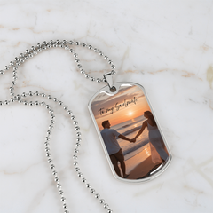 Custom Photo & Engraved Dog Tag Necklace – Personalized Keepsake for Any Loved One