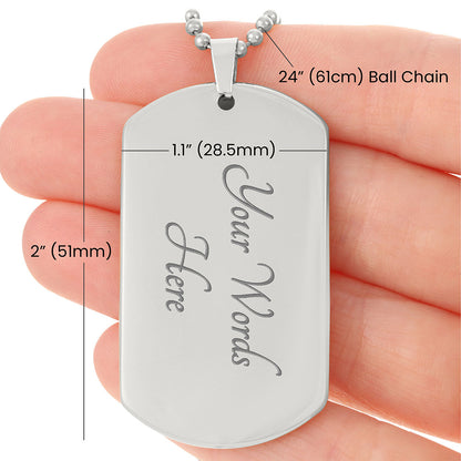 Custom Photo & Engraved Dog Tag Necklace – Personalized Keepsake for Any Loved One