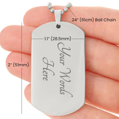 Custom Photo & Engraved Dog Tag Necklace – Personalized Keepsake for Any Loved One