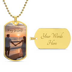 Custom Photo & Engraved Dog Tag Necklace – Personalized Keepsake for Any Loved One
