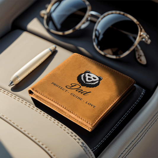 Personalized Leather Wallet for Dad – Meaningful Gift from Son or Daughter