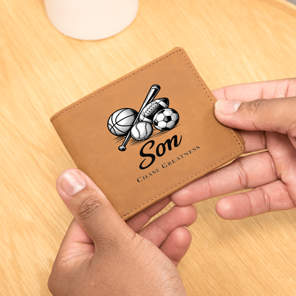 Personalized Leather Wallet for Son – Meaningful Gift from Mom or Dad