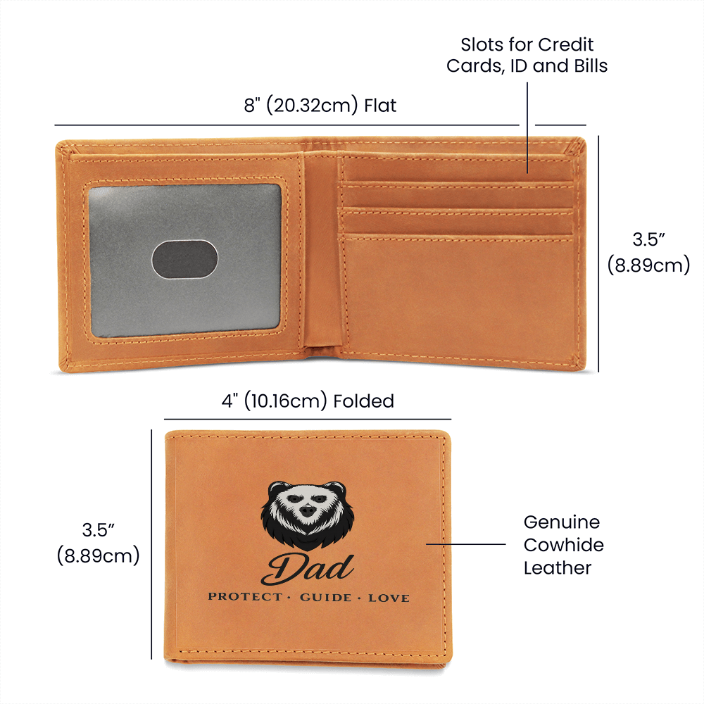 Personalized Leather Wallet for Dad – Meaningful Gift from Son or Daughter