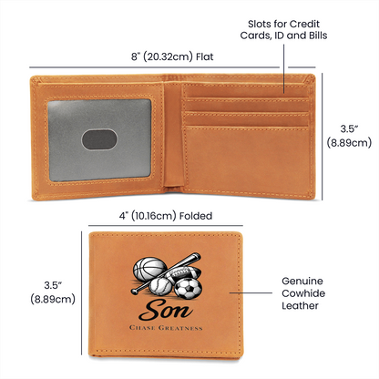 Personalized Leather Wallet for Son – Meaningful Gift from Mom or Dad