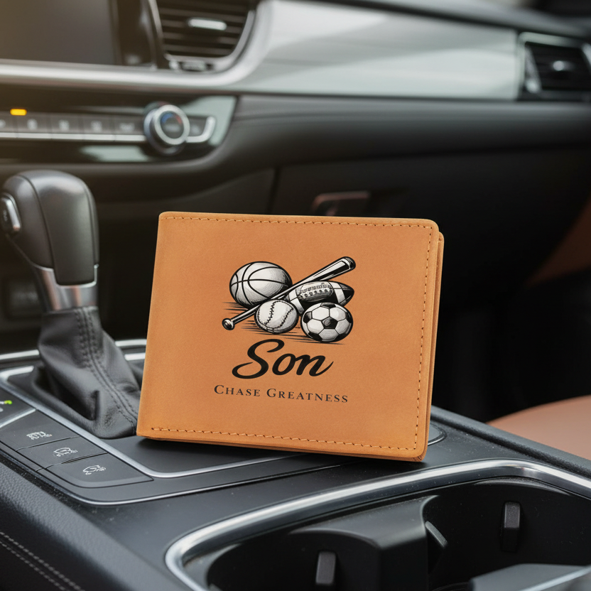 Personalized Leather Wallet for Son – Meaningful Gift from Mom or Dad