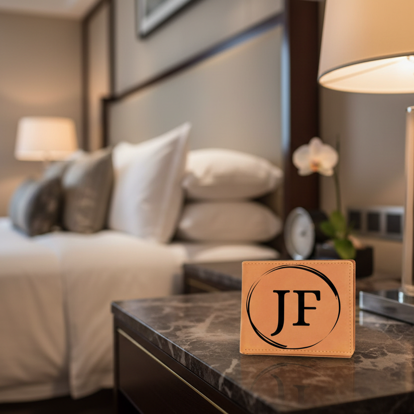 Personalized Initials Leather Wallet – Custom Gift for Men