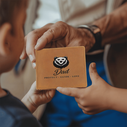Personalized Leather Wallet for Dad – Meaningful Gift from Son or Daughter
