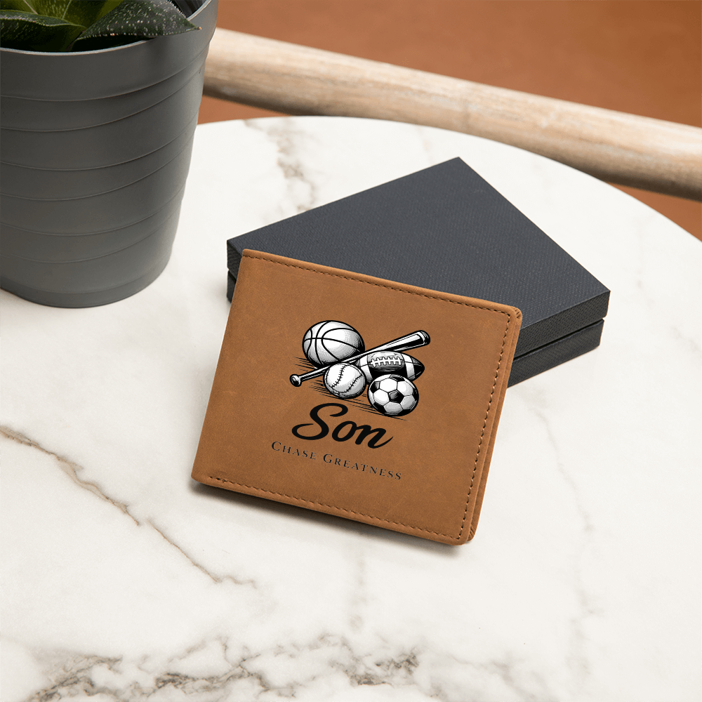 Personalized Leather Wallet for Son – Meaningful Gift from Mom or Dad