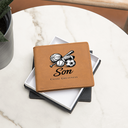 Personalized Leather Wallet for Son – Meaningful Gift from Mom or Dad