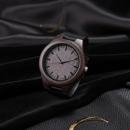 “To My Son” Wooden Engraved Watch – Personalized Gift (From Mom, Dad, Grandpa, Grandma & More)