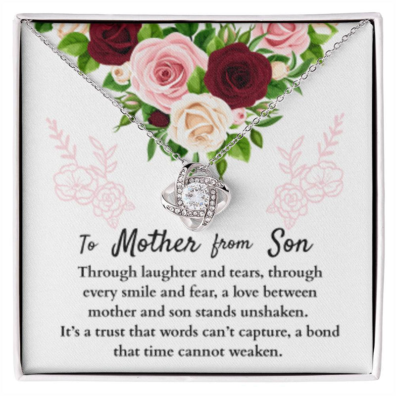 To Mother From Son Necklace – Sentimental Gift with Heartfelt Message Card for Mom