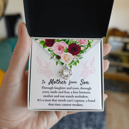 To Mother From Son Necklace – Sentimental Gift with Heartfelt Message Card for Mom