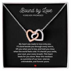 "Interlocking Hearts Necklace – A Sparkling Symbol of Endless Love"